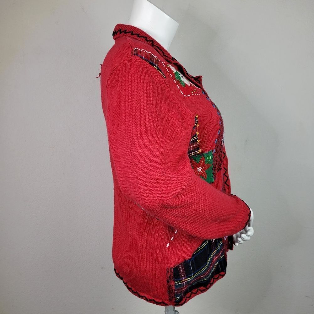 Designers Original Studios Joy Patchwork Snowmen Cardigan - Picture 2 of 12